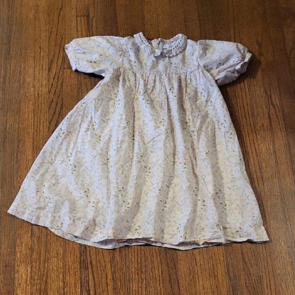Petit Clair European Cream Dress With Floral Print